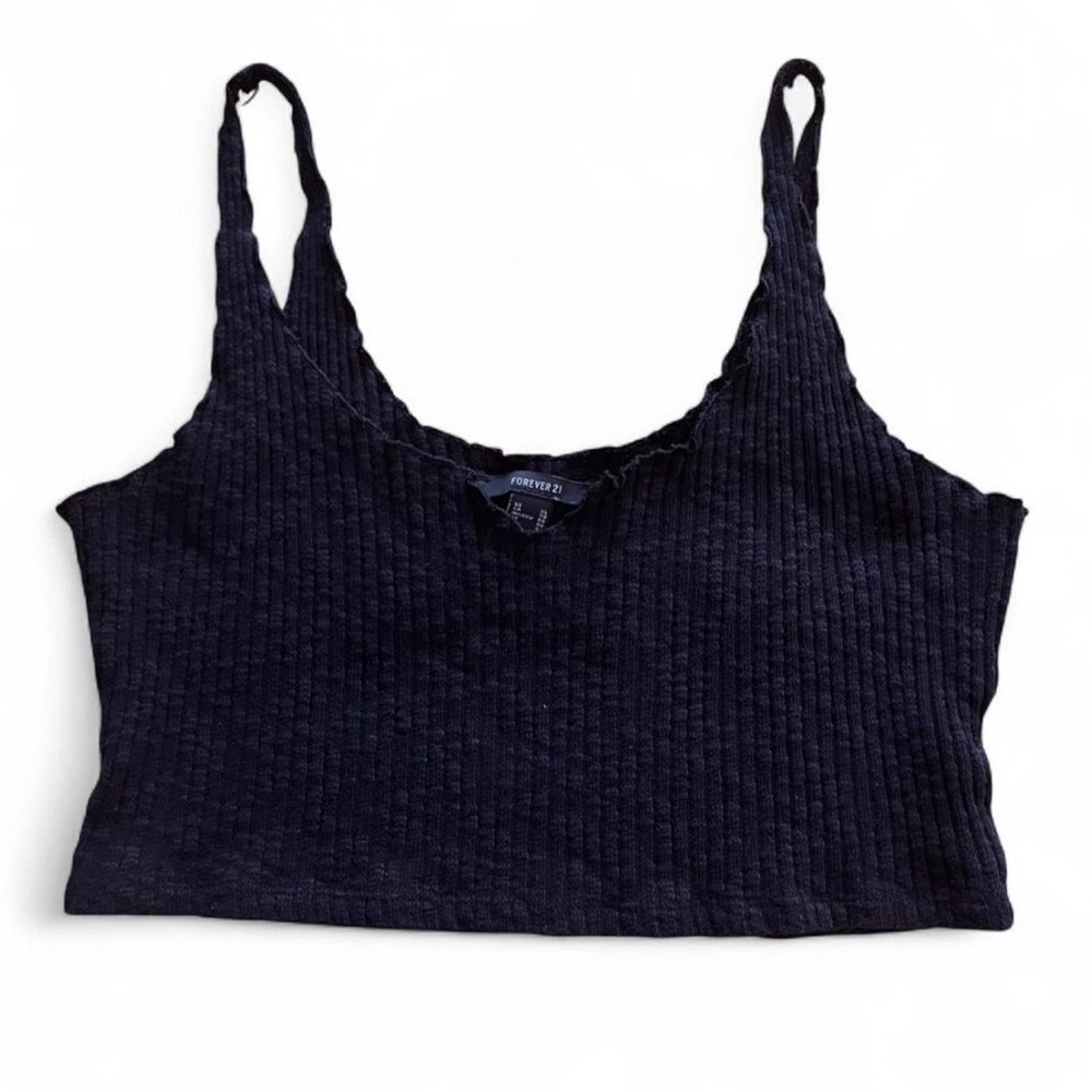 Forever 21 Black Knit Crop Top